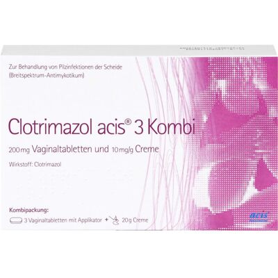MIBE GmbH Arzneimittel CLOTRIMAZOL acis 3 Kombipackung 1 St. MIBE GmbH Arzneimittel CLOTRIMAZOL acis 3 Kombipackung 1 St.