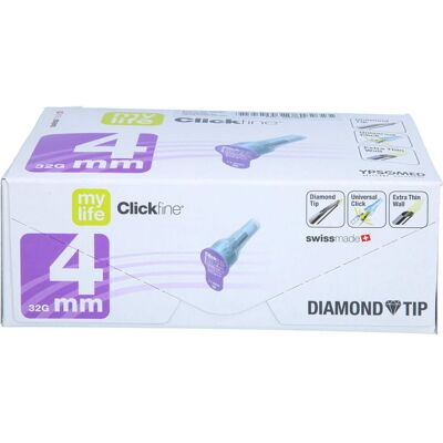 EMRA-MED Arzneimittel GmbH MYLIFE Clickfine Pen-Nadeln 32 G 4 mm Diamond Tip 100 St. EMRA-MED Arzneimittel GmbH MYLIFE Clickfine Pen-Nadeln 32 G 4 mm Diamond Tip 100 St.