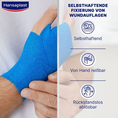 HANSAPLAST Modell Selbsthaftende Binde - 6cmx4m - Blau HANSAPLAST Modell Selbsthaftende Binde - 6cmx4m - Blau
