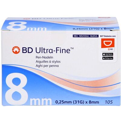 EMRA-MED Arzneimittel GmbH BD ULTRA-FINE Pen-Nadeln 8 mm 31 G 0,25 mm 105 St. EMRA-MED Arzneimittel GmbH BD ULTRA-FINE Pen-Nadeln 8 mm 31 G 0,25 mm 105 St.