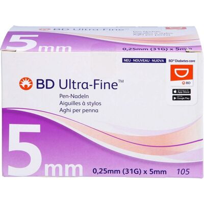 EMRA-MED Arzneimittel GmbH BD ULTRA-FINE Pen-Nadeln 5 mm 31 G 0,25 mm 105 St. EMRA-MED Arzneimittel GmbH BD ULTRA-FINE Pen-Nadeln 5 mm 31 G 0,25 mm 105 St.