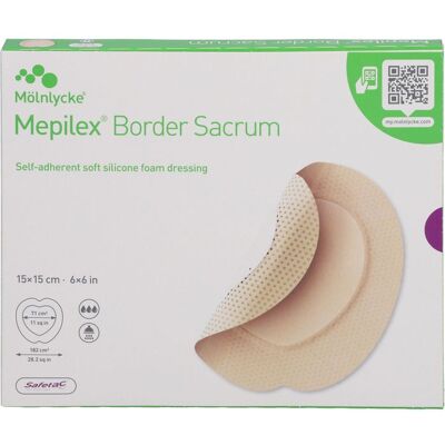 ACA Müller/ADAG Pharma AG MEPILEX Border Sacrum Schaumverb.15x15 cm steril 5 St. ACA Müller/ADAG Pharma AG MEPILEX Border Sacrum Schaumverb.15x15 cm steril 5 St.
