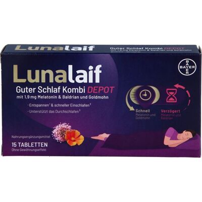 Bayer LUNALAIF Guter Schlaf Kombi Depot Tabletten 15 St. Bayer LUNALAIF Guter Schlaf Kombi Depot Tabletten 15 St.