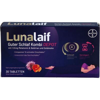 Bayer LUNALAIF Guter Schlaf Kombi Depot Tabletten 30 St. Bayer LUNALAIF Guter Schlaf Kombi Depot Tabletten 30 St.