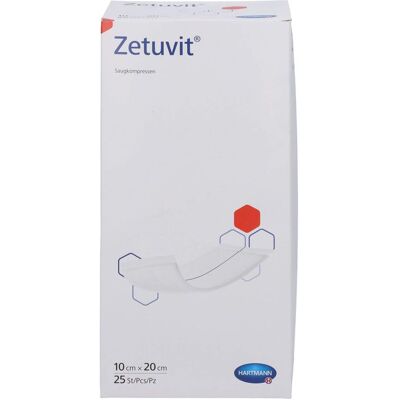 Kohlpharma GmbH ZETUVIT Saugkompressen steril 10x20 cm 25 St. Kohlpharma GmbH ZETUVIT Saugkompressen steril 10x20 cm 25 St.