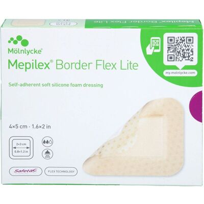 Cc MEPILEX Border Flex Lite Schaumverband 4x5 cm 10 St. Cc MEPILEX Border Flex Lite Schaumverband 4x5 cm 10 St.