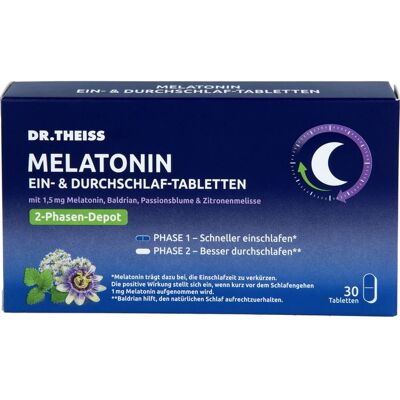 Dr. Theiss Naturwaren GmbH DR.THEISS Melatonin Ein- & Durchschlaf-Tabletten 30 St. Dr. Theiss Naturwaren GmbH DR.THEISS Melatonin Ein- & Durchschlaf-Tabletten 30 St.