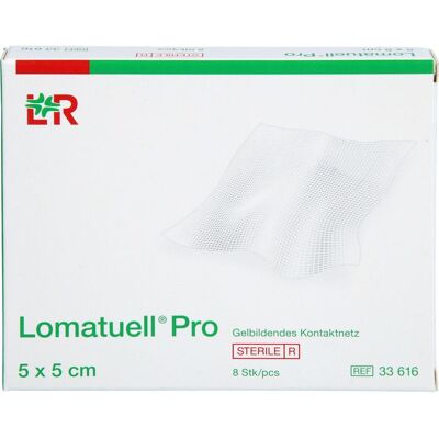 Cc LOMATUELL Pro 5x5 cm steril 8 St. Cc LOMATUELL Pro 5x5 cm steril 8 St.