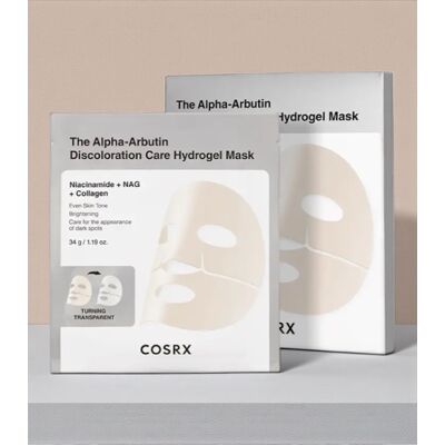 COSRX Arbutin Discoloration Hydrogel Mask – pflegende Gesichtsmaske 1ks/34g COSRX Arbutin Discoloration Hydrogel Mask – pflegende Gesichtsmaske 1ks/34g