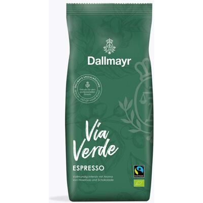 Dallmayr Via Verde Bio 1 kg Ganze Bohne 100% Arabica, mild, Mittel Dallmayr Via Verde Bio 1 kg Ganze Bohne 100% Arabica, mild, Mittel