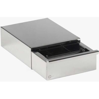 JoeFrex Sudschublade S Abschlagbehälter poliert 19,5 cm x 27 cm x 9 cm JoeFrex Sudschublade S Abschlagbehälter poliert 19,5 cm x 27 cm x 9 cm