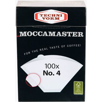Moccamaster Kaffeefilter Nr. 4 100 Stück Papierfilter für 1,25 L Moccamaster Kaffeefilter Nr. 4 100 Stück Papierfilter für 1,25 L