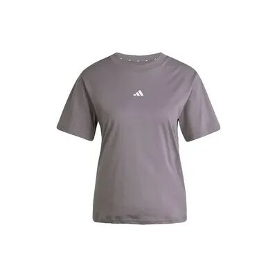 Adidas - Essentials Small Logo Cotton T-Shirt - Grau Strata-Weiß - M - T-Shirt Adidas - Essentials Small Logo Cotton T-Shirt - Grau Strata-Weiß - M - T-Shirt