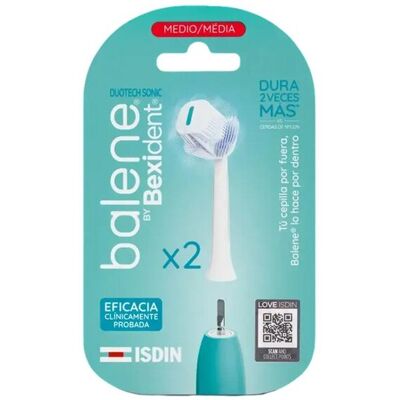 ISDIN Balene by Bexident Duotech Sonic Ersatzkopf Elektrische Zahnbürste Mittel x2 ISDIN Balene by Bexident Duotech Sonic Ersatzkopf Elektrische Zahnbürste Mittel x2