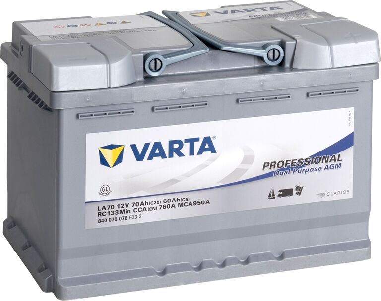 VARTA PROFESSIONAL Versorgungsbatterie, AGM Akku 12V/ 70Ah VARTA PROFESSIONAL Versorgungsbatterie, AGM Akku 12V/ 70Ah