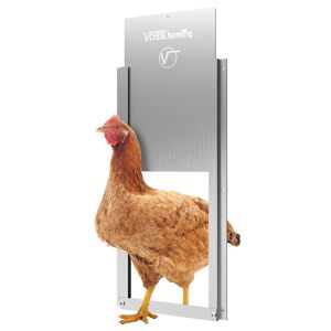 VOSS.farming Hühnerklappe Tür-Set - Hühner-Schiebetür für automatische Hühnerklappe, Alu 220 x 330mm