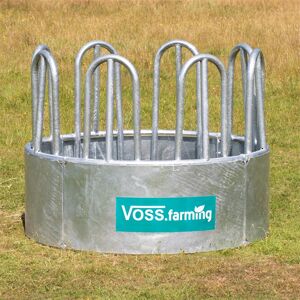 VOSS.farming Rundballenraufe, Heuraufe, Rundraufe mit 8 Fressplätzen und Palisadenfressgitter