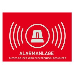 AU1323 Warn-Aufkleber Alarm ohne ABUS Logo 74 x 52,5 mm Tür Fenster