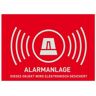 AU1323 Warn-Aufkleber Alarm ohne ABUS Logo 74 x 52,5 mm Tür Fenster