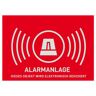 AU1322 Warn-Aufkleber Alarm ohne ABUS Logo 148 x 105 mm Tür Fenster