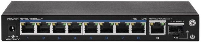 ABUS 8 Port PoE Gigabit Switch PoE+ 120 Watt Plug and Play IP Kameras ITAC10110