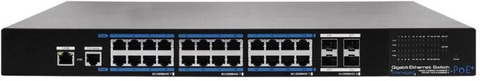 ABUS 24 Port PoE Gigabit Switch Managed PoE+ 390 Watt IP Kameras ITAC10130