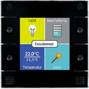 digitalSTROM EFFEKT u-lux Switch dS schwarz Raumbediengerät 55 x 55 Unterputz