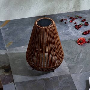 Lindby Amaria LED-Solar-Leuchte Rattan dunkel