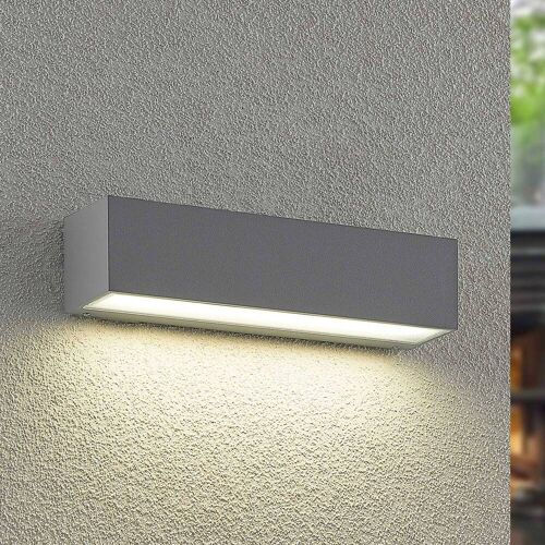 LED Aussenwandleuchte Lengo Arcchio, alu / grau / zink, Aluminium, Modern, LED Wandleuchte außen
