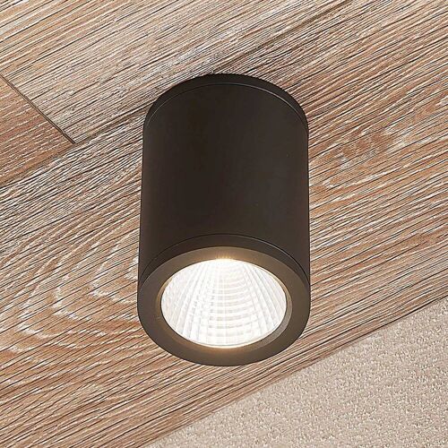 LED Außendeckenleuchte Embla Lucande, alu / grau / zink, Aluminium, Modern, LED Deckenleuchten