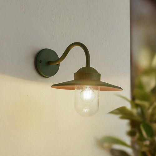 Aussenwandleuchte Bilma Lindby, dimmbar, grün, Aluminium, Modern, Wandleuchte außen