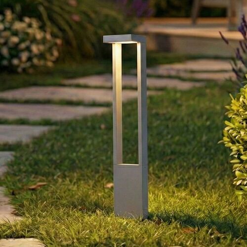 LED Wegeleuchte Lonete Lindby, alu / grau / zink, Aluminium, Modern, LED Außenleuchte