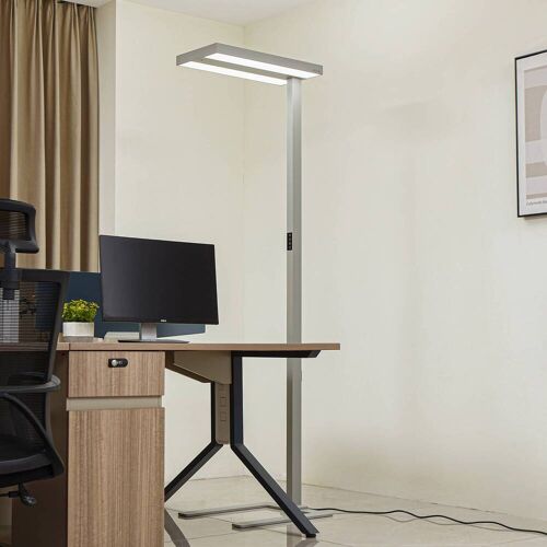 Stehlampe Logan Ultra HCL Arcchio, dimmbar, alu / grau / zink, für Arbeitszimmer / Büro, Aluminium, Modern