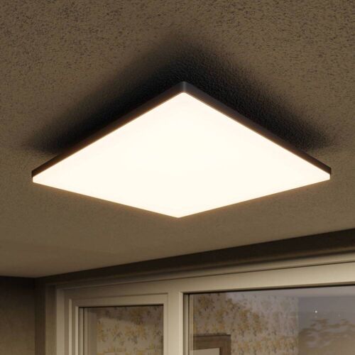 LED Außendeckenleuchte Henni Lucande, alu / grau / zink, Modern, LED Deckenleuchten