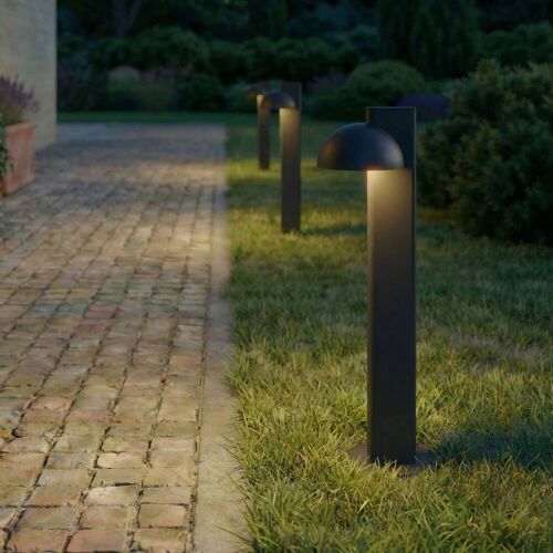 Lucande LED-Wegeleuchte Velira, schwarz, 77 cm, 1-flg., IP44 Velira, schwarz, Metall, Modern