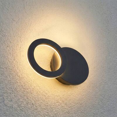 LED Aussenwandleuchte Ilveo Lindby, schwarz, für Wohn- / Esszimmer, Aluminium, Modern, LED Wandleuchte außen LED Aussenwandleuchte Ilveo Lindby, schwarz, für Wohn- / Esszimmer, Aluminium, Modern, LED Wandleuchte außen