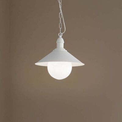 Außenhängeleuchte Enduro, weiß, Stahl, Glas, IP44, E27 Enduro Argon, dimmbar, weiß / opal, Metall Außenhängeleuchte Enduro, weiß, Stahl, Glas, IP44, E27 Enduro Argon, dimmbar, weiß / opal, Metall