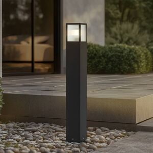 Wegeleuchte Klemens Lucande, dimmbar, schwarz, Aluminium, Modern, Außenleuchte