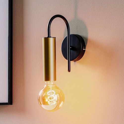 Wandlampe Loppe Luminex, dimmbar, messing / gold, für Wohn- / Esszimmer, Metall, Modern, Wandleuchte, Wandlampe Innen