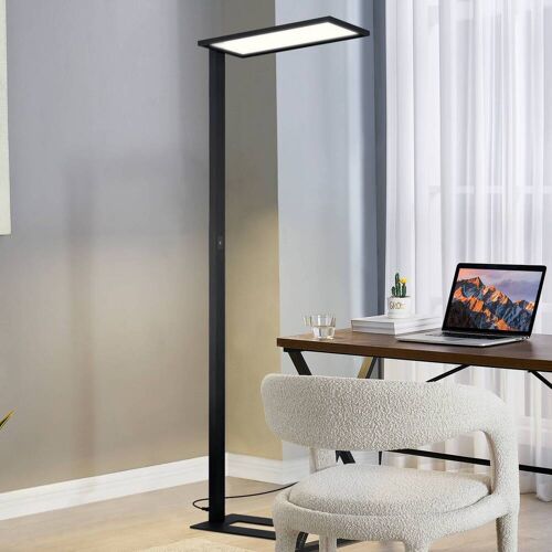 Stehlampe Taronis PRIOS, dimmbar, schwarz, für Arbeitszimmer / Büro, Aluminium, Modern