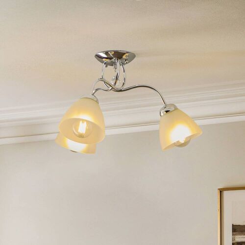 Deckenlampe Miranda Lamkur, dimmbar, chrom / silber, für Wohn- / Esszimmer, Glas, Landhaus / Rustikal, Deckenlampe