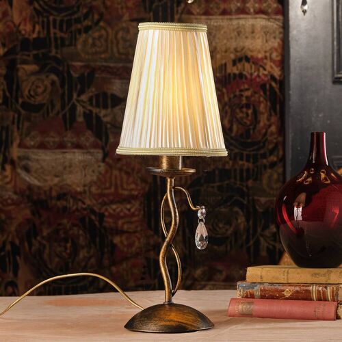Nachttischlampe Delia ONLI, bronze / altmessing, für Wohn- / Esszimmer, Metall, Antik, Tischlampe