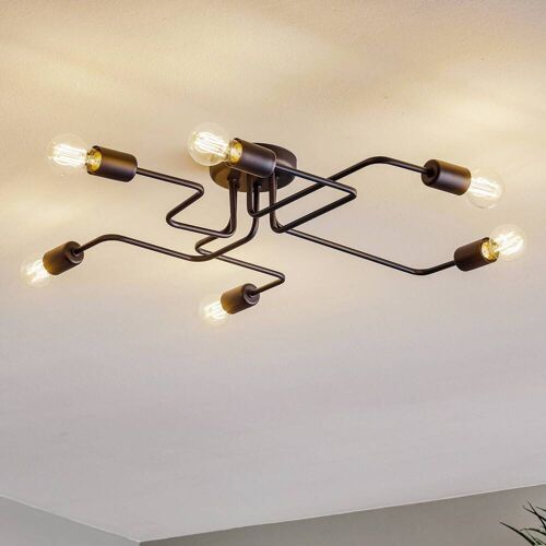 Deckenlampe Tube HELAM, dimmbar, schwarz, für Wohn- / Esszimmer, Metall, Modern, Deckenlampe