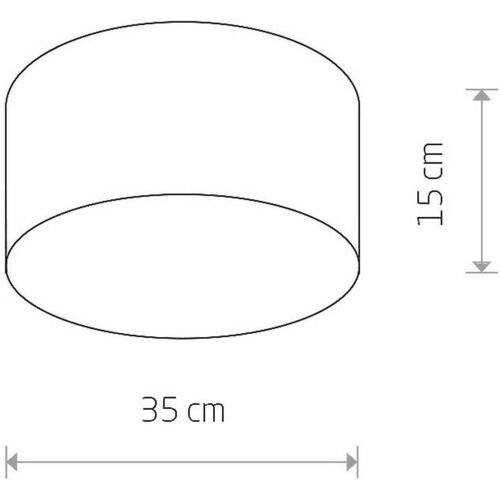 Deckenlampe Cameron Nowodvorski Lighting, dimmbar, alu / grau / zink, für Wohn- / Esszimmer, Textil / Stoff / Seide, Deckenlampe