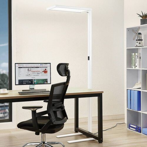 Stehlampe Nelus Arcchio, dimmbar, weiß / opal, für Arbeitszimmer / Büro, Metall, Modern