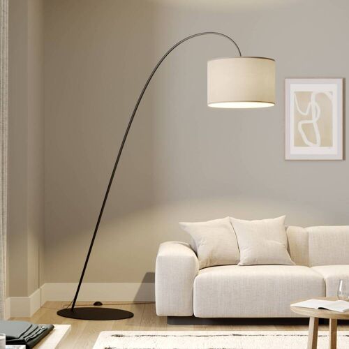 Bogenlampe Alice Nowodvorski Lighting, braun / rost, für Wohn- / Esszimmer, Textil / Stoff / Seide, Modern, Stehlampe