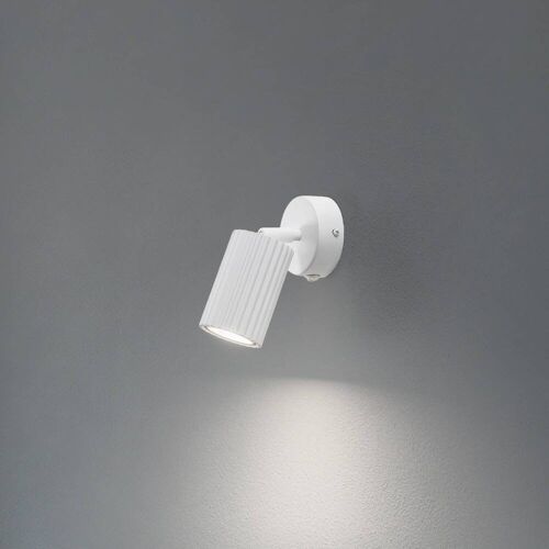 Wandstrahler Karbon, weiß, Ausladung 16 cm, Schalter, Alu Karbon SOLLUX LIGHTING, weiß / opal, für Wohn- / Esszimmer, Aluminium, Modern, Strahler