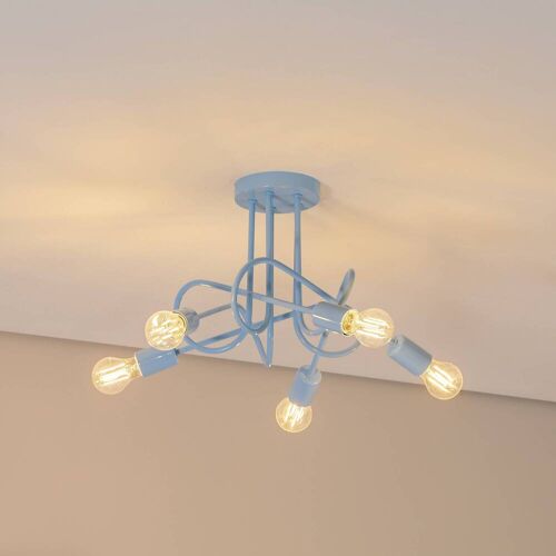 Deckenlampe Oxford HELAM, dimmbar, blau, für Wohn- / Esszimmer, Metall, Deckenlampe