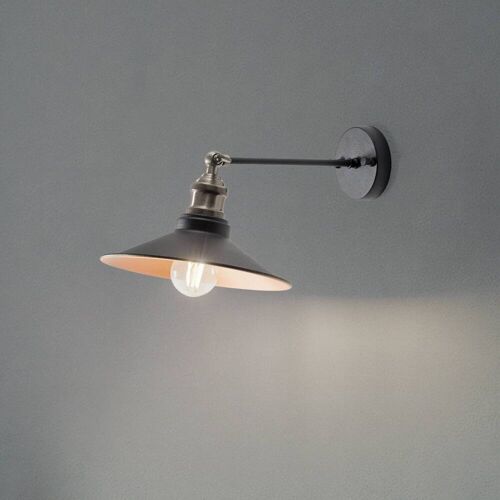 Wandlampe Saglam Opviq, dimmbar, schwarz, für Wohn- / Esszimmer, Metall, Landhaus / Rustikal, Wandleuchte, Wandlampe Innen