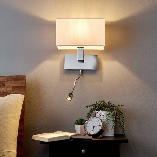 Lucande Tamara LED-Wandleuchte Stoffschirm Flexarm